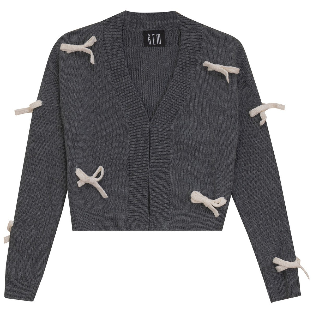 Gem Grey Bows Sweater