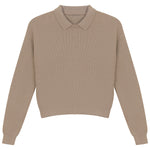Gem Oat Crew Neck Sweater With Collar