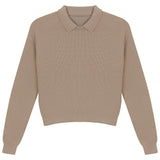 Gem Oat Crew Neck Sweater With Collar