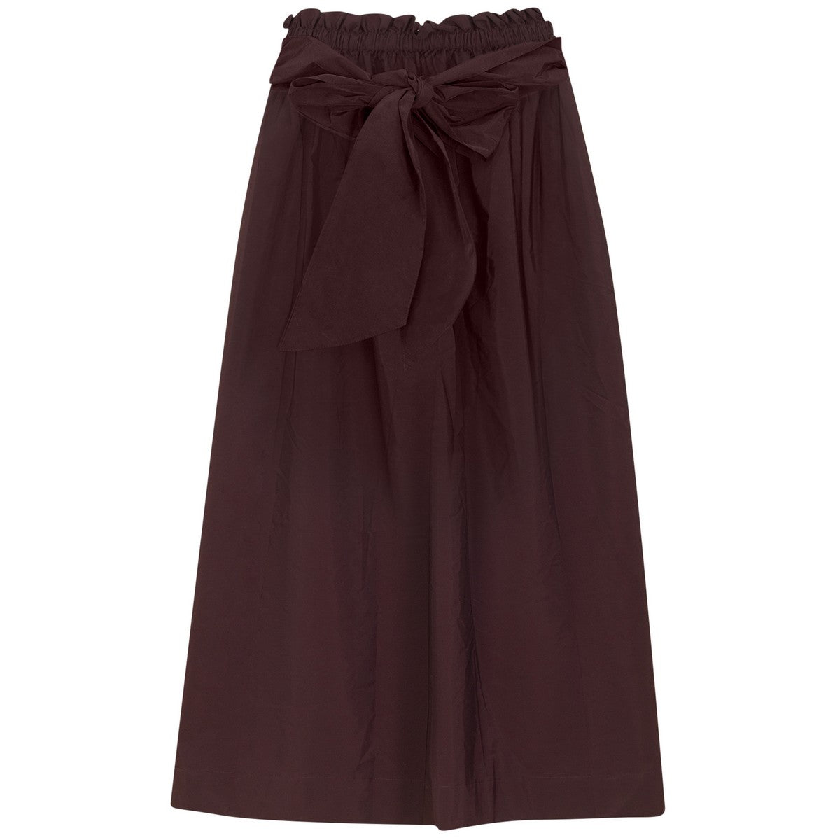 Gem Burgundy Taffeta Gathered Skirt