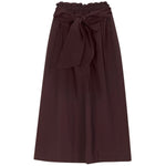 Gem Burgundy Taffeta Gathered Skirt
