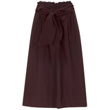 Gem Burgundy Taffeta Gathered Skirt