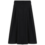Gem Black Gathered Button Down Skirt