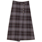 Gem Plum Wool Wrap Skirt