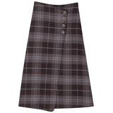 Gem Plum Wool Wrap Skirt