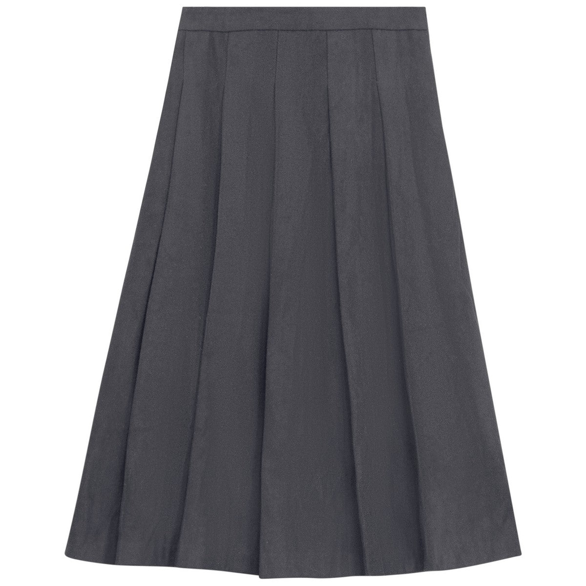 Gem Grey Box Pleated Skirt