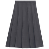Gem Grey Box Pleated Skirt