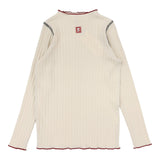 Lil Legs Ecru Contrast Funnel Neck
