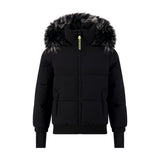Scotch Bonnet Black/Black Fur Girls Down Coat