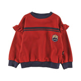 Loud Washed Red Ruffle Holiday Sweatshirt