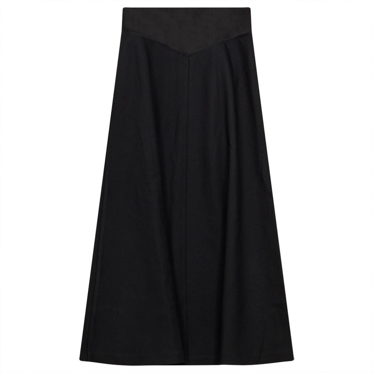 Gem Black Velvet Yoke Flair Skirt