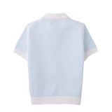 Gingersnaps Blue 2 Tone Lucius Knit Polo