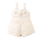 Gingersnaps Off White Embroidered Genny Romper