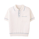 Gingersnaps Off White Reiner Knit Polo