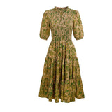Goldthreads Green Floral Maxi