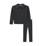 Harper James Dark Gray Knit Set