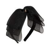 Project 6 Black Heather Organza Headband