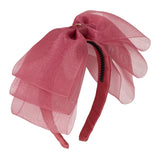 Project 6 Cranberry Heather Organza Headband