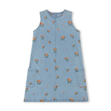 Hello Yellow Denim Fruit Printed Jumper