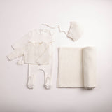 Bee & Dee Chalk White Herringbone Cardigan Take Me Home Set