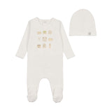 Bee & Dee Chalk White Boys Home Sweet Home Footie Set