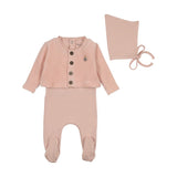 Bee & Dee Sand Pink How Charming Footie Set