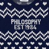 Philosophy Navy Logo Knit Vest