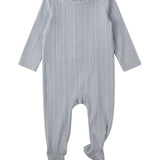 Minimoi Cloud Blue Faux Cable Knit Footie