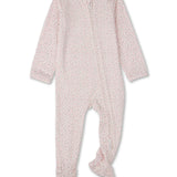 Minimoi Pink Mix Abstract Spots Zip Footie