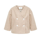 Pernille Ivory Velvet Double Breasted Anton Jacket