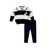 Teela Navy Stripe Collar Set