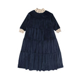 Pouf Navy Velour Robe