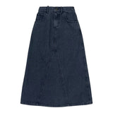 Teela Black Denim Maxi Skirt