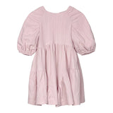 Teela Mauve Textured Bow Dress