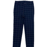Analogie Navy Windowpane Plaid Pants