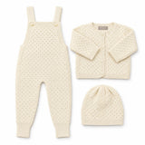 Carmina Ivory Knit Overall Set