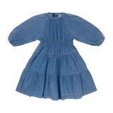 Teela Midwash Tiered Denim Dress