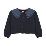 Analogie Navy Sweet Campaign Sailor Collar Cardigan