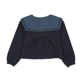 Analogie Navy Sweet Campaign Sailor Collar Cardigan