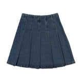 Anlogie Blue Denim Pleated Skirt