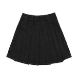 Anlogie Black Pleated Denim Skirt