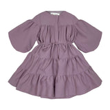 Teela Grape Crinkle Layer Dress