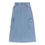 Teela Midwash Cargo Denim Maxi Skirt