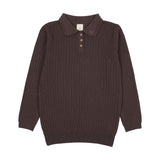 Analogie Chocolate Brown Knit Polo