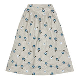 Teela Beige Embroidered Maxi Skirt