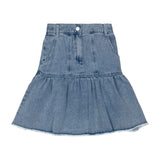 Teela Chambray Contrast Denim Skirt