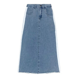 Teela Chambray Contrast Maxi Denim Skirt