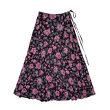 Zaikamoya Burgundy Roses Fernanda Skirt