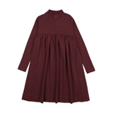 Analogie Burgundy Rugged Threads Mockneck Dress