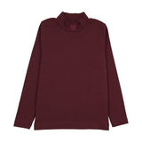 Analogie Burgundy Denim Rugged Threads Mockneck Top